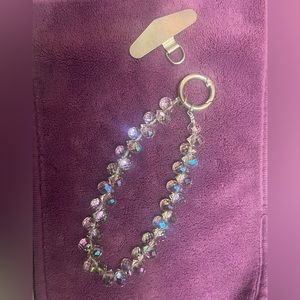 Phone/Keychain Wrist Strap- Beaded Crystals